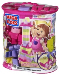 Megabloks 80pc Lrg Mega Bloks Bag Pink