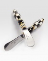 A new twist on the traditional knife, with lustrous stainless steel blade, hand-painted checkerboard porcelain handle and golden luster embellishment for an elegant appearance.From the Courtly Check Collection6.5 longHand washMade in the USA