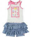 Guess Cute Closet 2-Piece Outfit (Sizes 0M - 9M) - white, 6 - 9 months