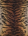 Liora Manne Seville Tiger Hand Tufted Rug, 9 by 12-Feet, Brown