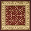 Area Rug 8x8 Square Traditional Red - Ivory Color - Safavieh Lyndhurst Rug from RugPal