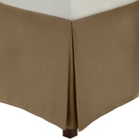 Calvin Klein Home Pearl Edge Solid Sateen Bedskirt, Queen, Bronze