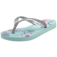 Havaianas Slim (Butterflies) Flip Flop (Toddler/Little Kid),Light Green,31-32 BR (1-2 M US Little Kid)