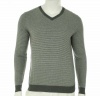 Alfani V-Neck Supima Sweater Charcoal Heather X-Large