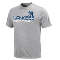 MLB Mens New York Yankees Control Pitcher Steel Heather/Athletic Navy Short Sleeve 2-Pauthentic Collectionk Crw Nck Ls Hoodie By Majestic