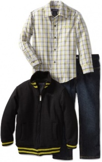 Kenneth Cole Boys 2-7 Jacket with Shirt and Jean, Black, 6