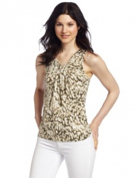 AK Anne Klein Women's Tonal Print Knit Top