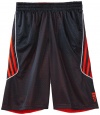 adidas Boys 8-20 Youth Reversible Short, Dark Onyx/High Energy/White, Small