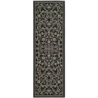 Safavieh Courtyard Collection CY2098-3908 Black and Sand Indoor/Outdoor Area Runner Rug, 2-Feet 4-Inch by 9-Feet 11-Inch