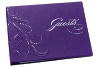 Hortense B. Hewitt Wedding Accessories Purple Swirl Guest Book