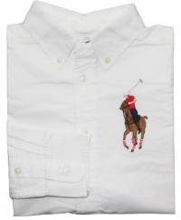 Ralph Lauren Toddler Boy's Big Pony Blake Oxford (5, White)