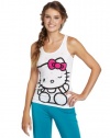 Hello Kitty Juniors Hk Loves Me Sleep Tank Top, White, Medium