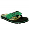 Breakthrough!  Hulk-themed sandals from Stride Rite will keep him comfortable and feeling like he can take on anything.