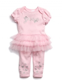 GUESS Kids Girls Baby Skimp and Leggings Set, LIGHT PINK (3/6M)