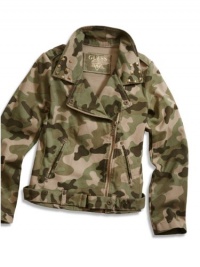 GUESS Kids Girls Big Girl Camouflage Print Jacket, MULTICOLORED (10/12)