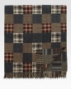 Preppy checks and tartan accents elevate this sophisticated throw crafted from fine Italian wool.Fringed ends55 x 67WoolDry cleanMade in Italy