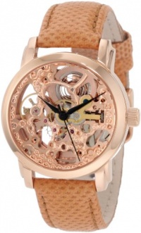 Akribos XXIV Women's AKR431RG Rose Gold Skeleton Automatic Watch