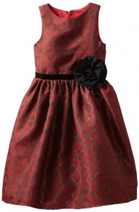 Us Angels Girls 7-16 Diamond Jacquard Dress, Red, 10