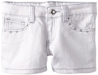 Almost Famous Girls 7-16 Bling Back Pocket Short, White Denim, 12