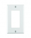 Leviton 80401-W 1-Gang Decora/GFCI Device Decora Wallplate, Standard Size, Thermoset, Device Mount, White