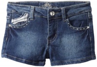 Almost Famous Girls 7-16 Back Pocket Denim Short, Dark Blue Wash, 10