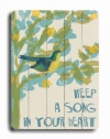 Song In Your Heart 25x34 Artistic Planked Wood Sign by Lisa Weedn