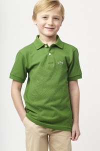 Lacoste Boys Short Sleeve Pique Polo Green, Size 8YR-L1812