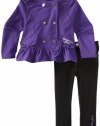 Calvin Klein Baby-Girls Infant Jacket With Jean, Purple, 24 Months