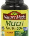 Nature Made Multi for Him 50+ Multiple Vitamin and Mineral Supplement Tablets, 90-Count