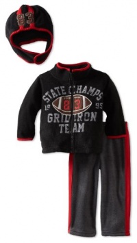 Nannette Baby-Boys Infant 2 Piece State Champs Jacket Set, Black, 24 Months