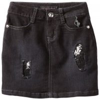 Baby Phat - Kids Girls 7-16 Denim Skirt, Black, 8