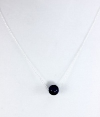 Avalonia Road Sterling Silver Sodalite (Blue) Bead Slider Necklace