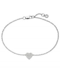 A darling bracelet their hearts will love. CRISLU's children's bracelet is embellished with sparkling cubic zirconias (1/8 ct. t.w.) and set in platinum over sterling silver. Approximate length: 6 inches.