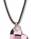 Swarovski Pink Heart and Mini AB Butterly Pendant 877254