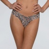 Hanky Panky Leopard Nouveau Print Low Rise Thong, Brown, One-Size