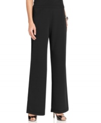 Jones New York's wide-leg pants create a dramatic silhouette that stays polished. Wear them at the office for perfectly professional appeal.