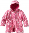 Hatley Girls 2-6x Fun Stars Rain Coat, Pink Bikini, 6