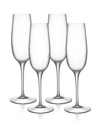 Luigi Bormioli Set of 4 Allegro 8-Oz. Champagne Flute Glasses