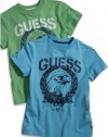 GUESS Kids Boys Little Boy Eagle Screen-Print Tee, TURQUOISE (7)