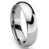 Tungsten Carbide Men's Plain Dome Wedding Band Sz 15.5