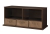 Badger Basket Shelf Storage Cubby with Three Baskets, Espresso