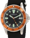 Stuhrling Original Men's 907.33WOB1 Aquadiver Regatta Bravura Swiss Quartz Date Black Canvas Strap Watch