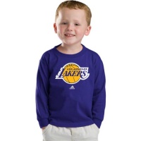 Los Angeles Lakers adidas Kids (4-7) Primary Logo Long Sleeve T-Shirt