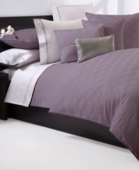 This Windsor Plum decorative pillow from Hugo Boss is the perfect finishing touch for your bedding ensemble. Its silky smooth texture adds a layer of sophistication. Zipper closure.