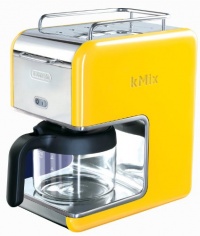 DeLonghi Kmix 5-Cup Drip Coffee Maker, Yellow