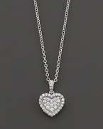 A lovely pendant with pave-set diamonds in 14 Kt. white gold.