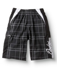 Keep him cool and comfy in these cute boardshorts from Quiksilver.