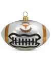 Team and Christmas spirit go hand in hand with the Texas football ornament. Hand-painted glass is something students, alum and fans will cheer.