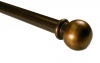 BCL Drapery Hardware 125BL28 28-Inch to 48-Inch Classic Ball Curtain Rod, Antique Gold