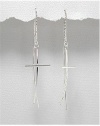 Cross Earrings In Sterling Silver